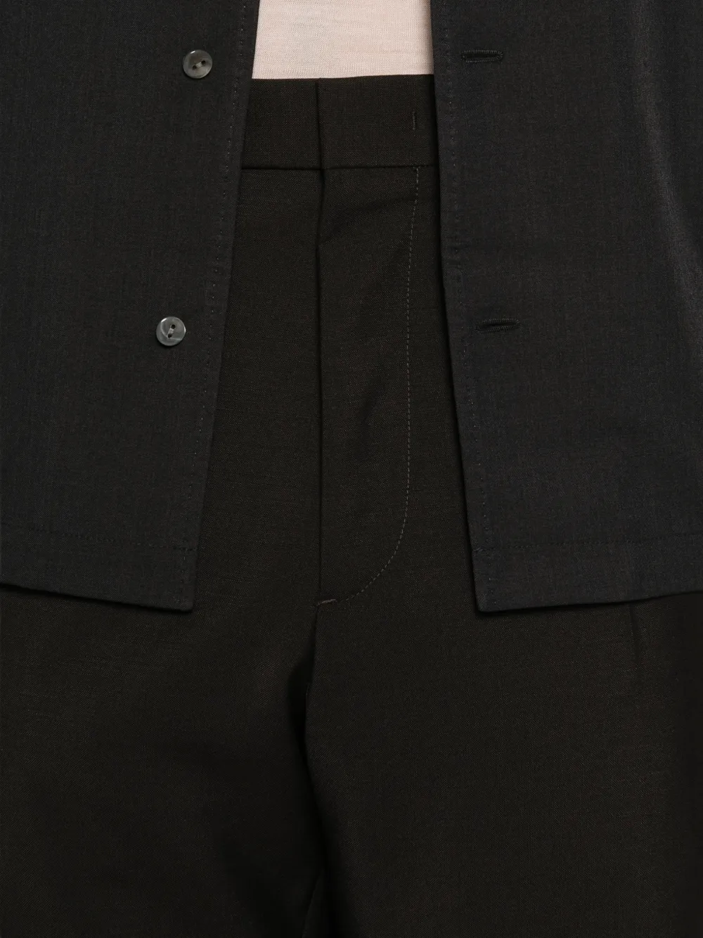 Jil Sander Pantalon met elastische tailleband Bruin