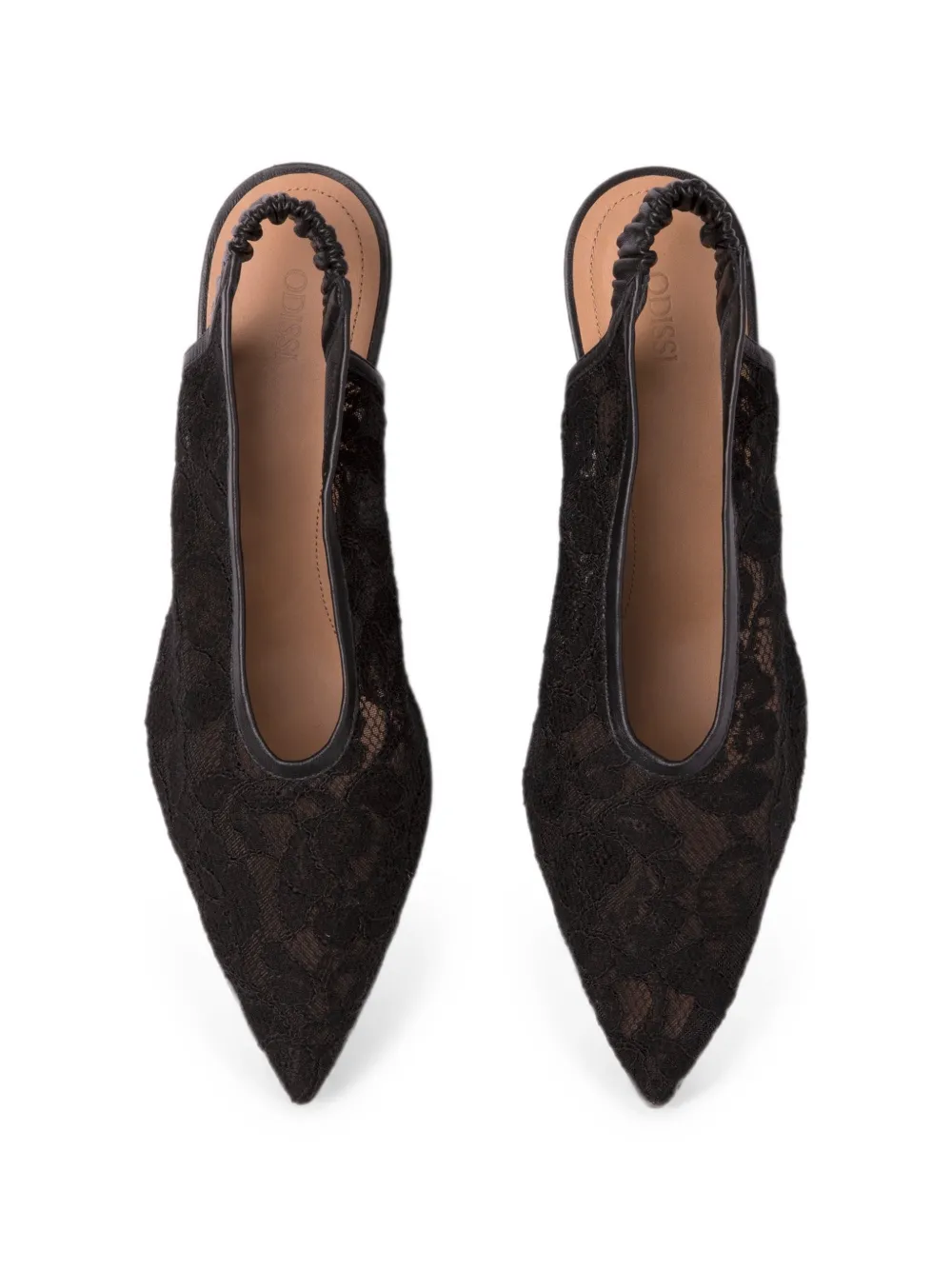 ODISSI Maria pumps met kant Zwart