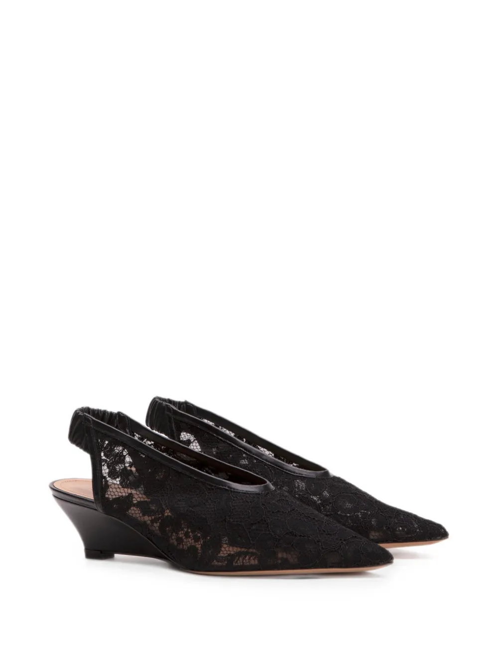 ODISSI Maria pumps met kant Zwart