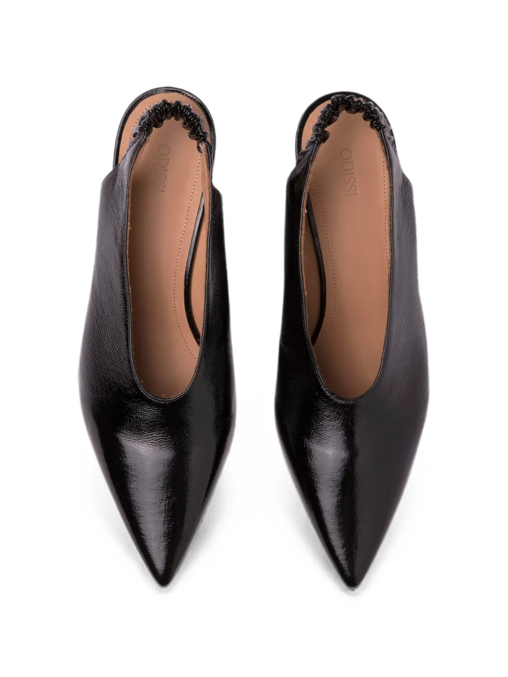 ODISSI Maria pumps met puntige neus en sleehak Zwart