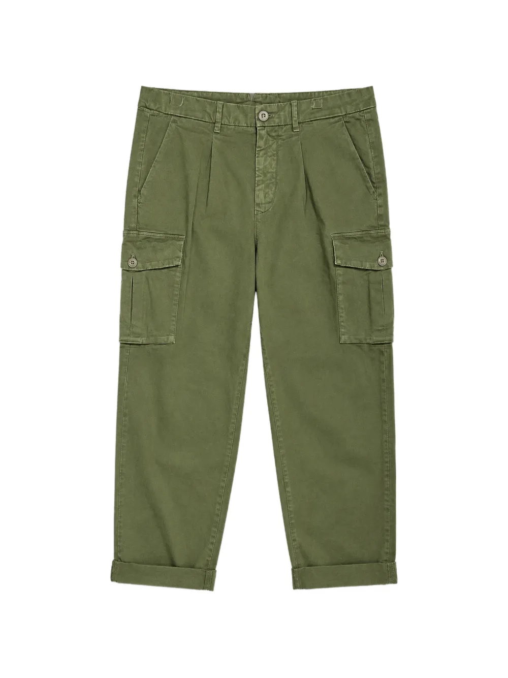 Mason's pleated-detail cargo pants - Verde