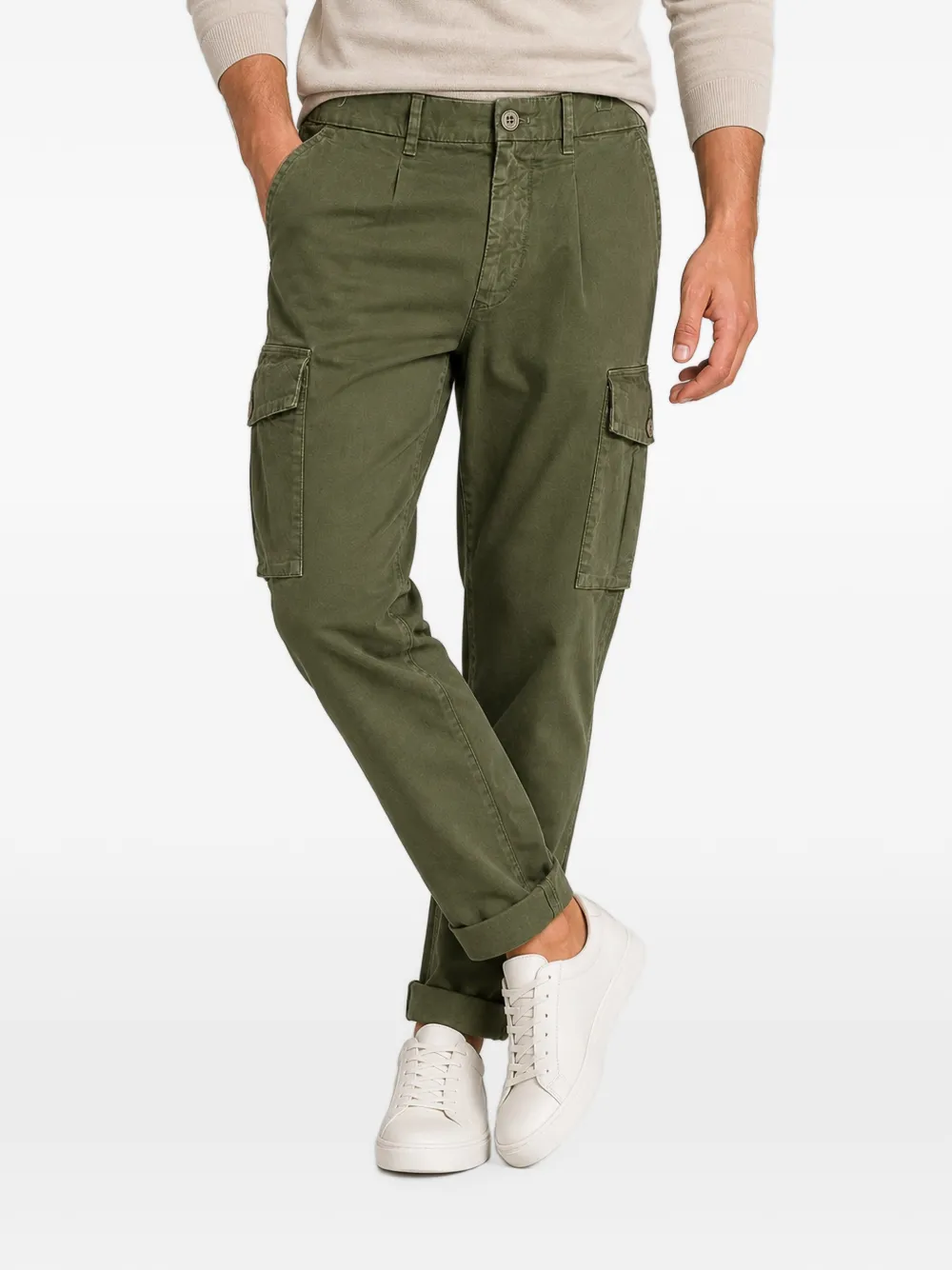 Mason's Cargo broek met geplooid detail Groen