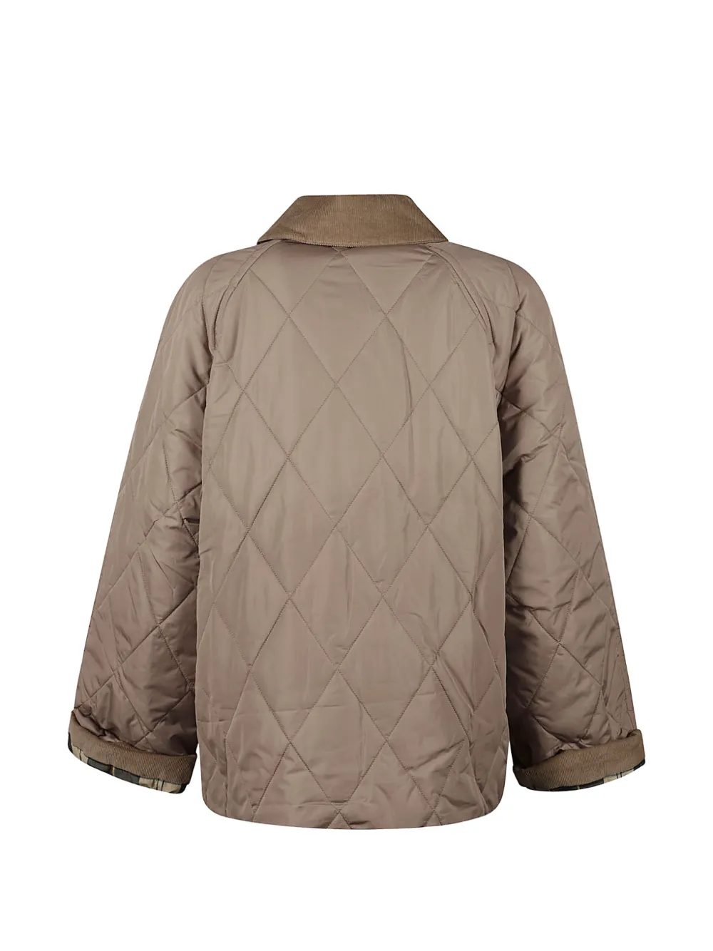 Barbour quilted corduroy-trim jacket Bruin