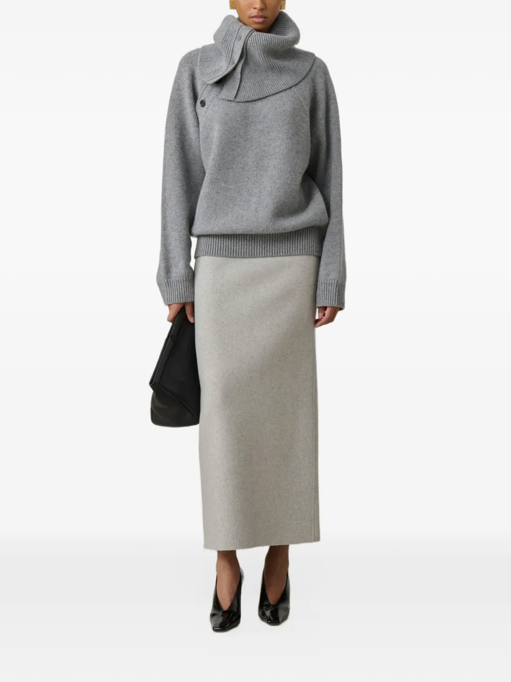 ARMARIUM Afra button-collar sweater Grijs