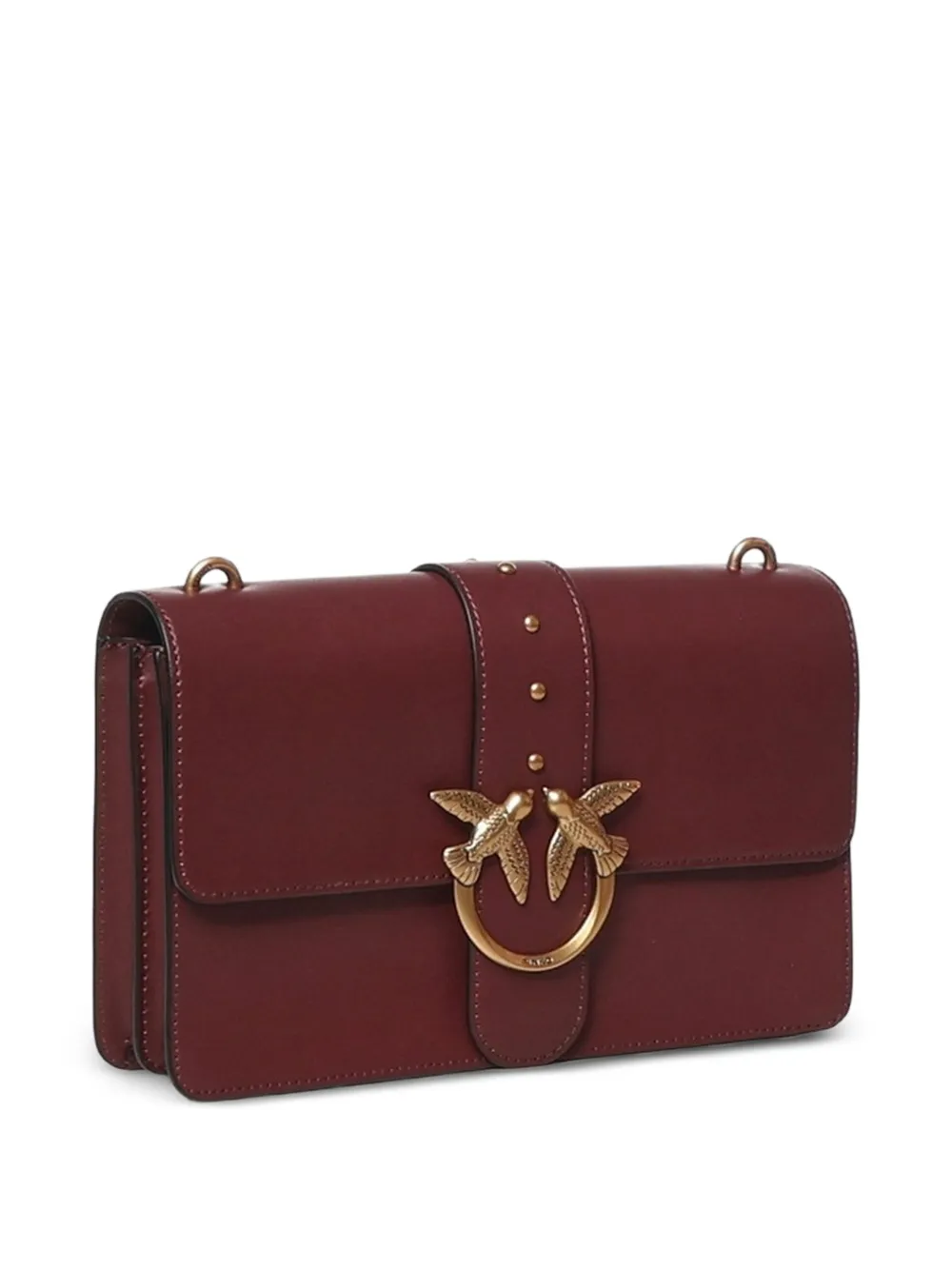 PINKO Medium Love Birds leren crossbodytas Rood