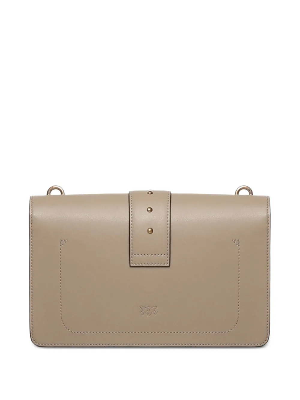 PINKO Love Birds schoudertas met studs Beige