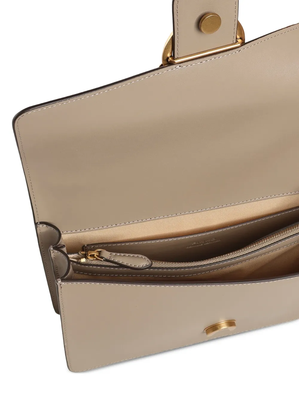 PINKO Love Birds schoudertas met studs Beige