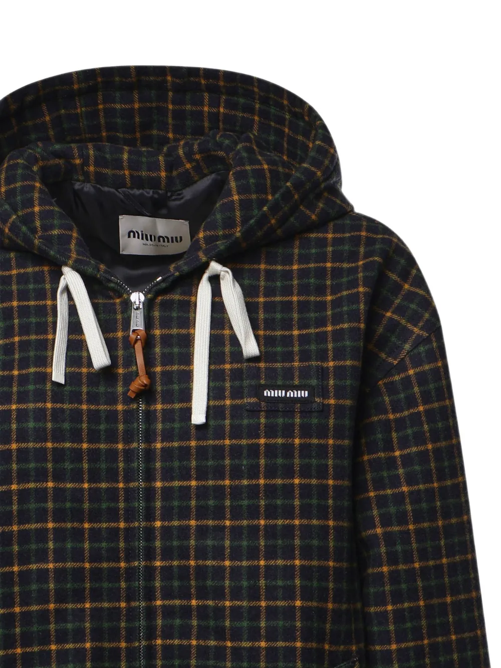 Miu Geruit jack Blauw