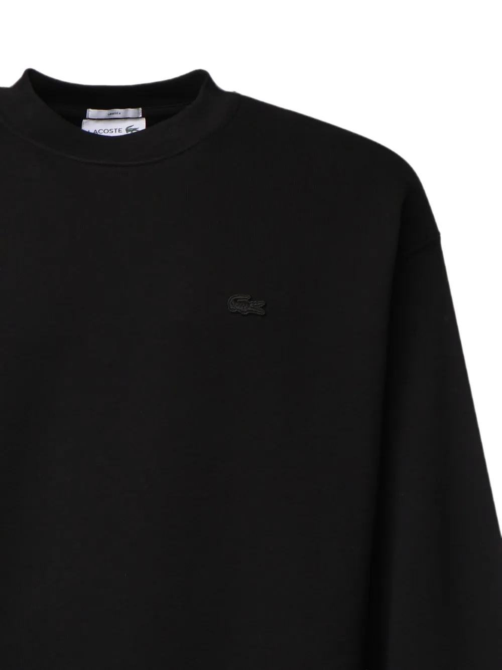 Lacoste Ruimvallende fleece sweater Zwart