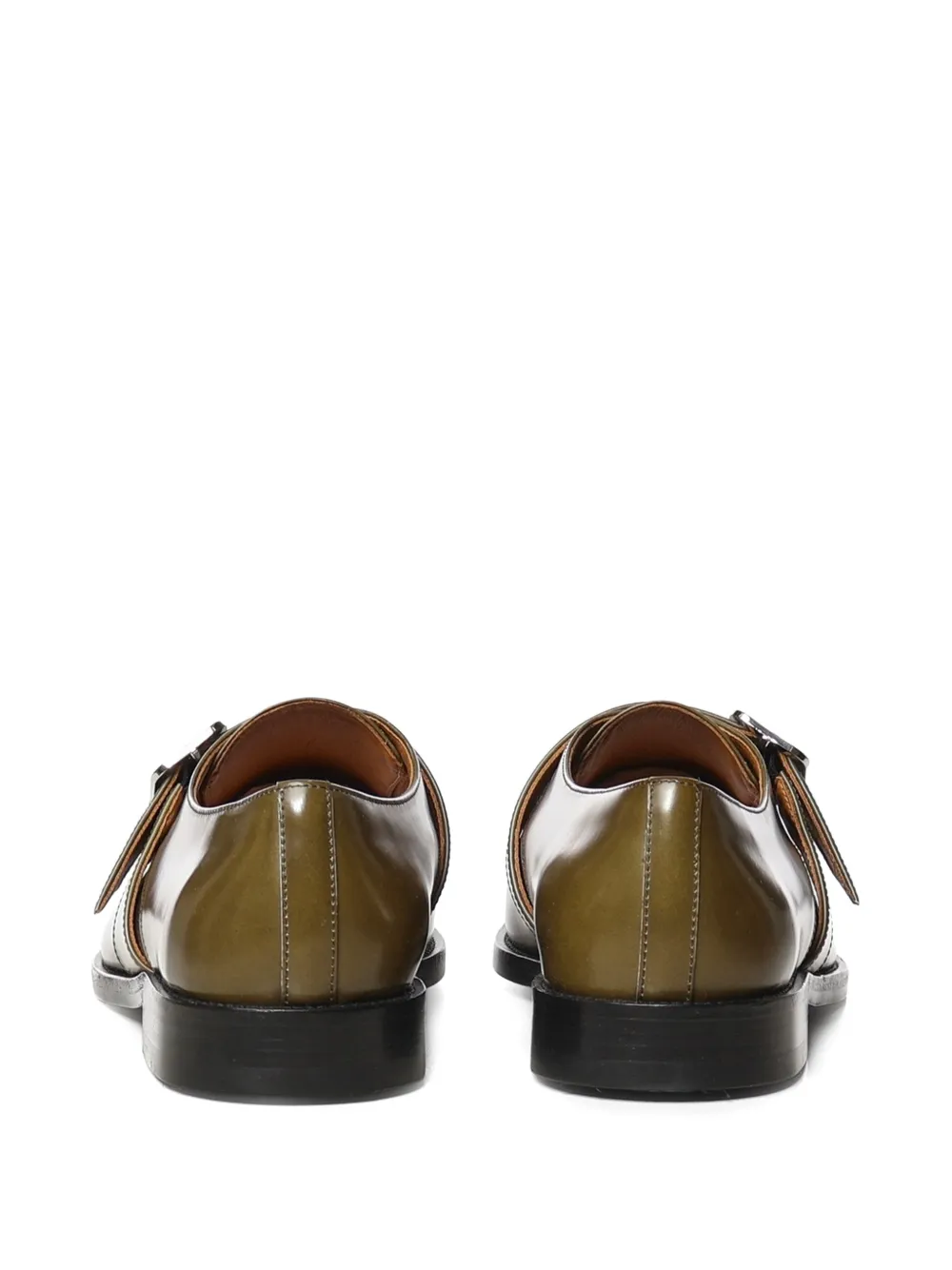 Marni buckle-fastening leather loafers Groen