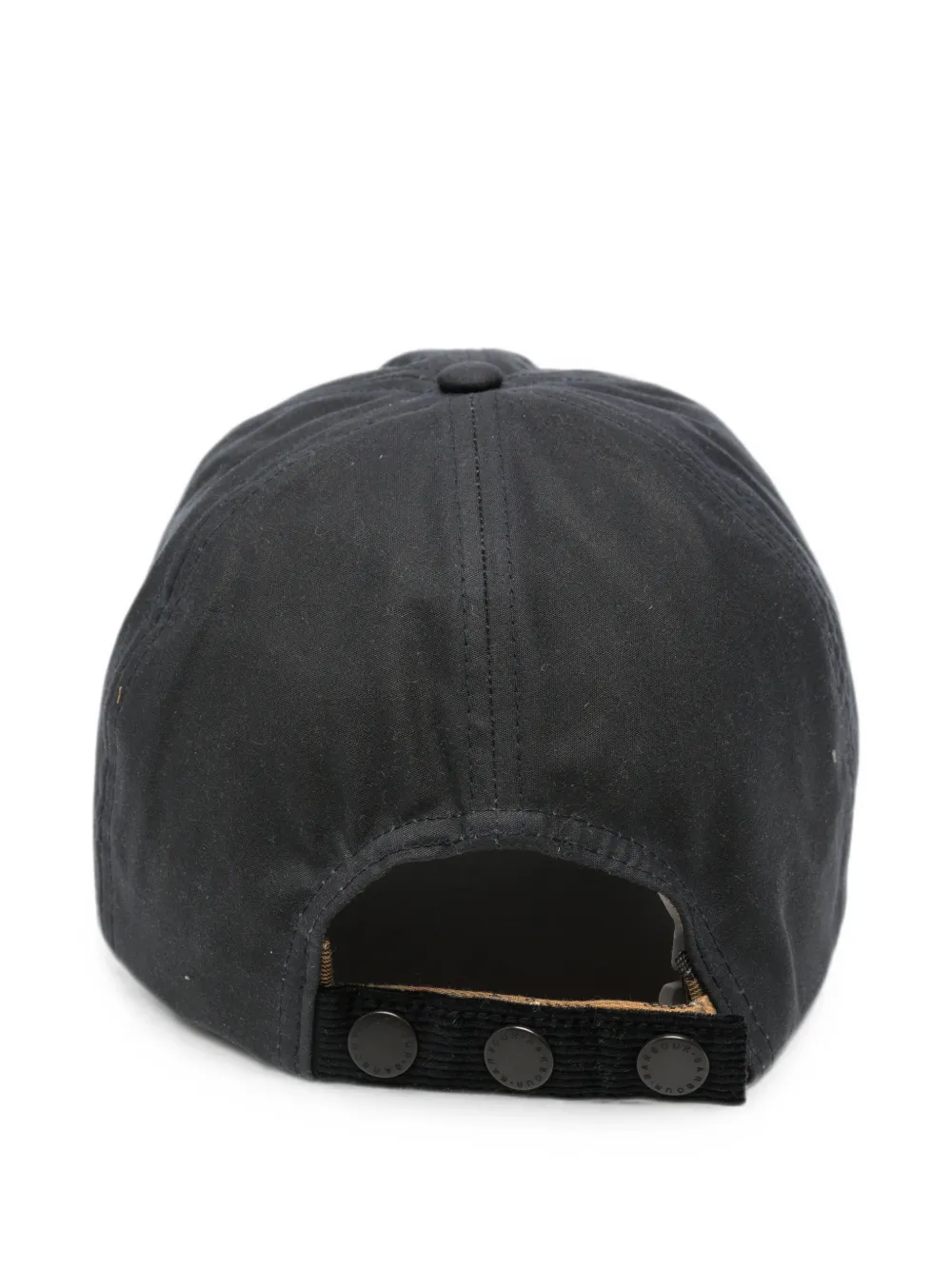 Barbour Ashby honkbalpet met ribfluwelen afwerking Zwart
