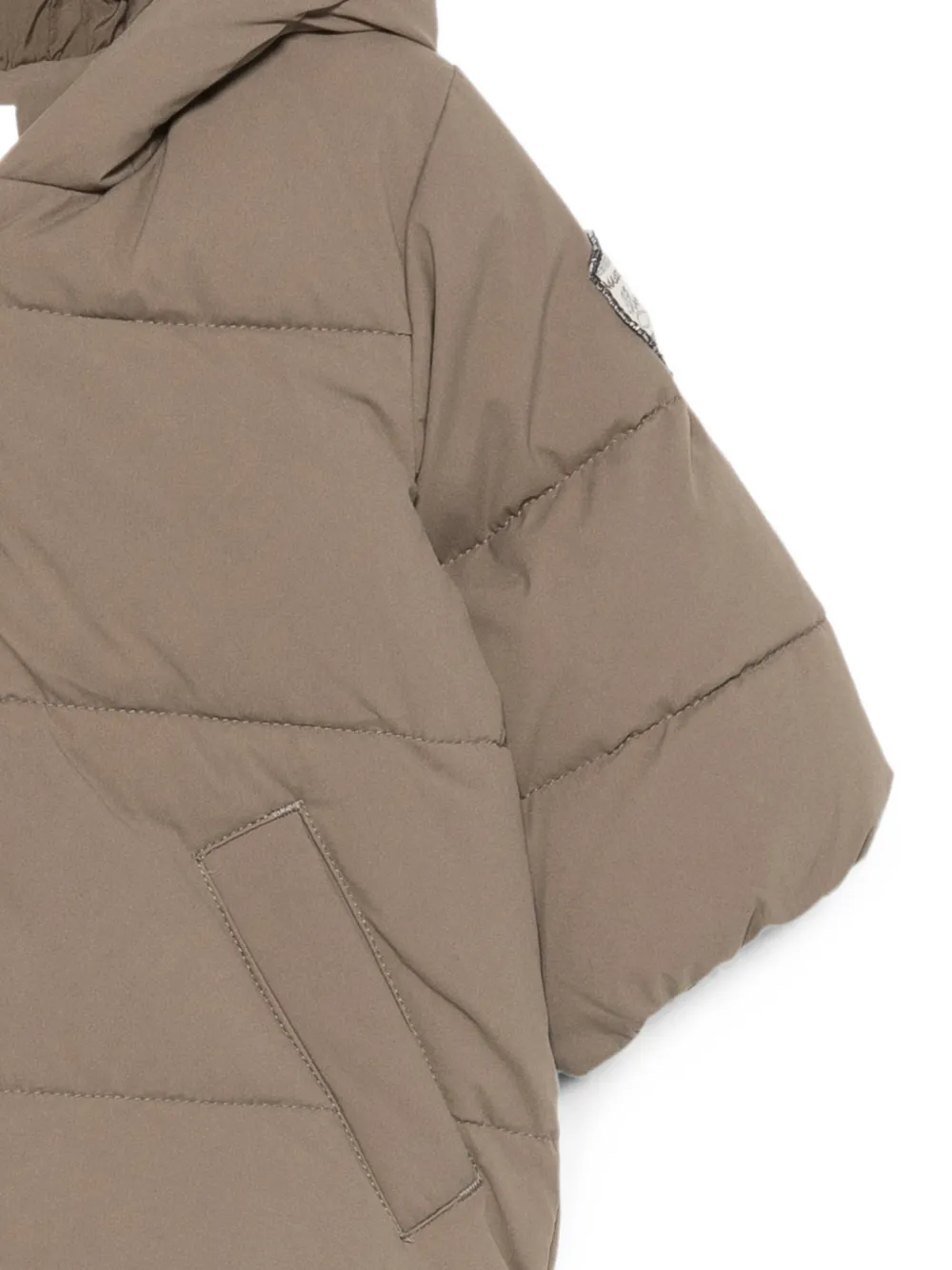 Bonpoint Gewatteerd jack met logopatch Groen
