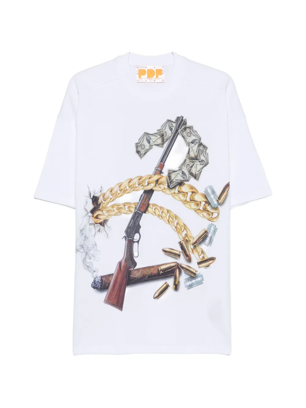 PDF graphic-print T-shirt - Weiß