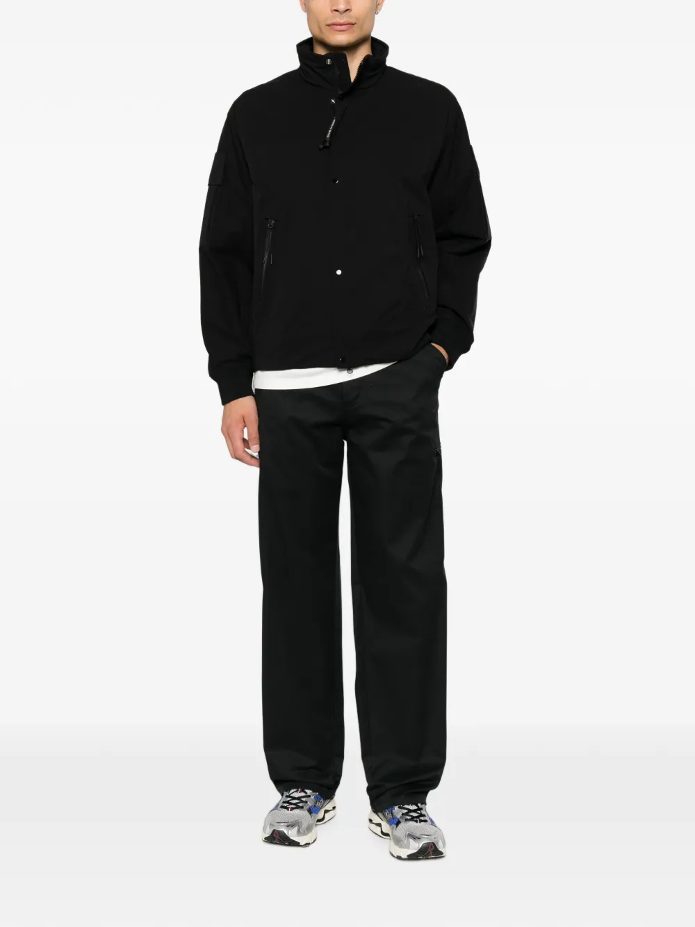 C.P. Company Metro-Tek jack met capuchon en logo-patch Zwart