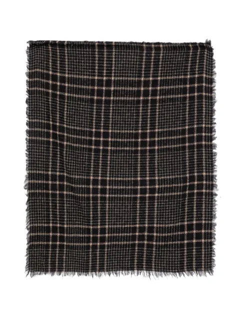 Faliero Sarti Little Perry check-pattern frayed-edge scarf