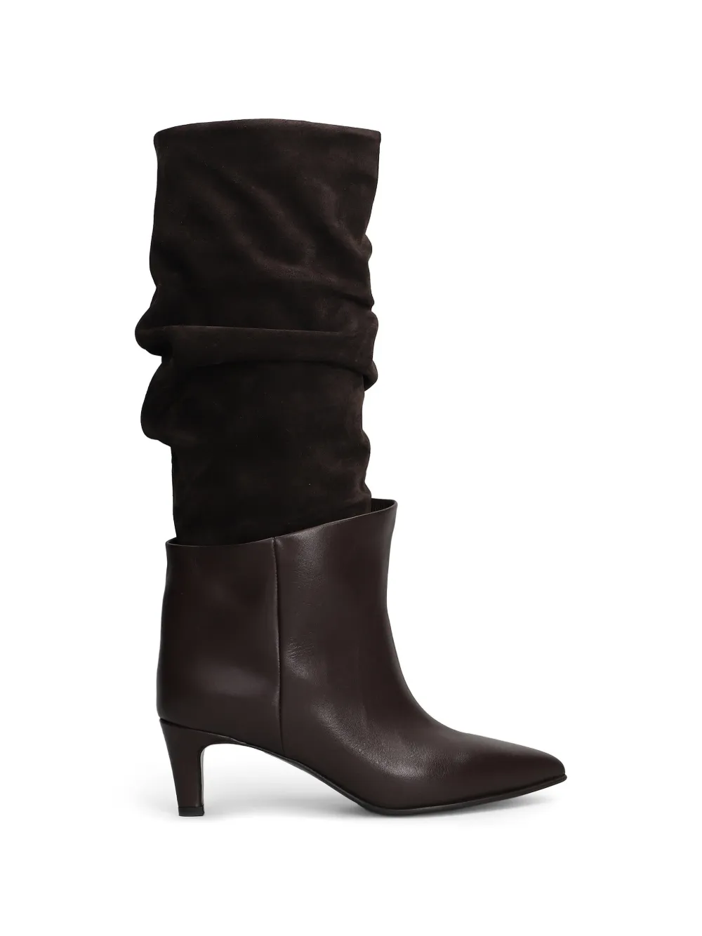 strategia shoes pointed-toe slouchy knee-high boots