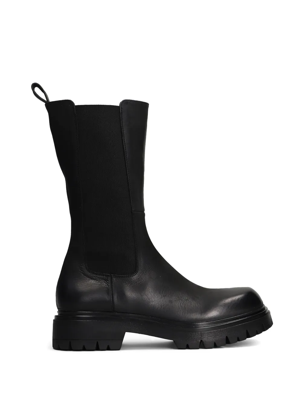 Elena Iachi Leren combat boots Zwart