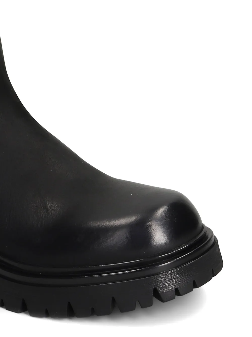 Elena Iachi Leren combat boots Zwart