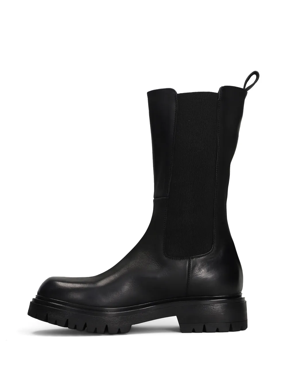 Elena Iachi Leren combat boots Zwart