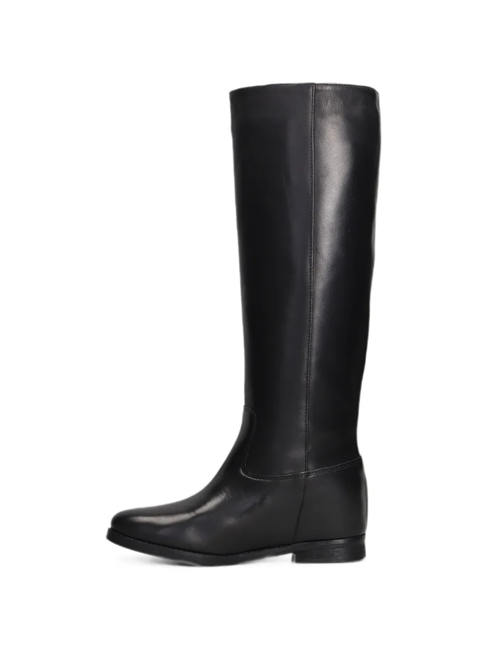 Julie Dee V-logo knee-high boots Zwart
