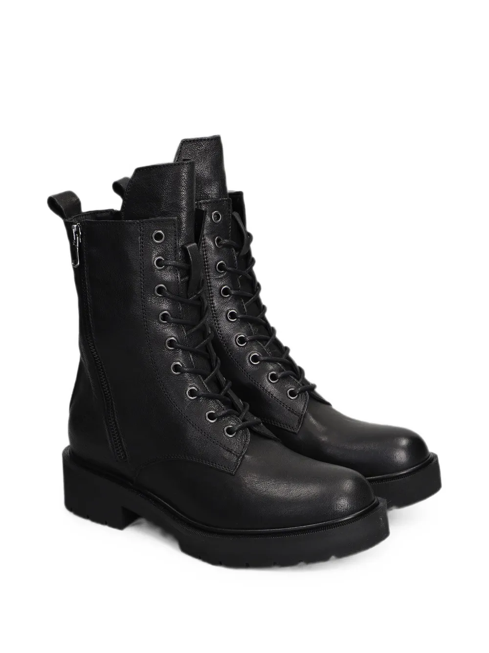 Julie Dee lace-up combat boots Zwart