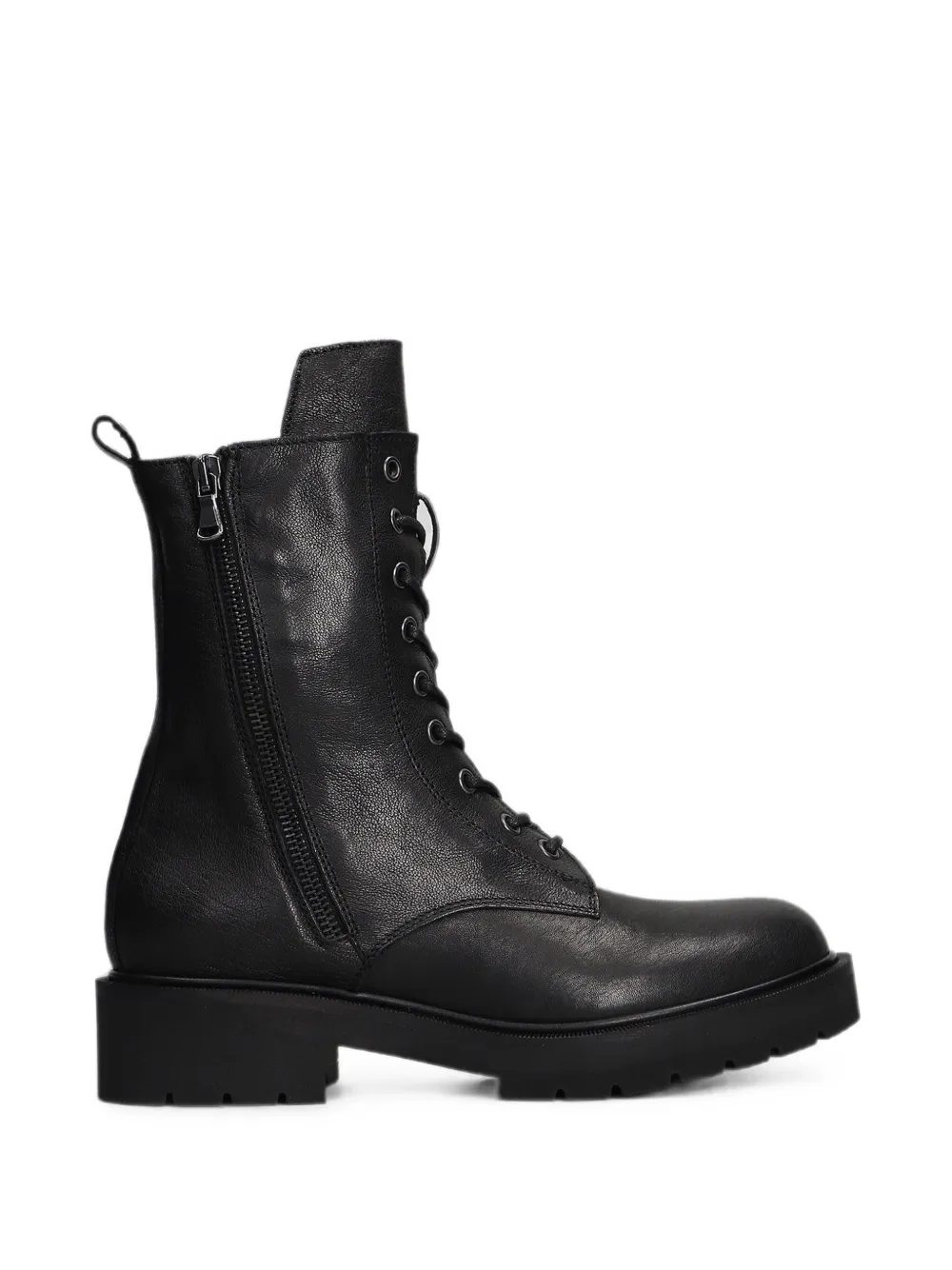 Julie Dee lace-up combat boots Zwart