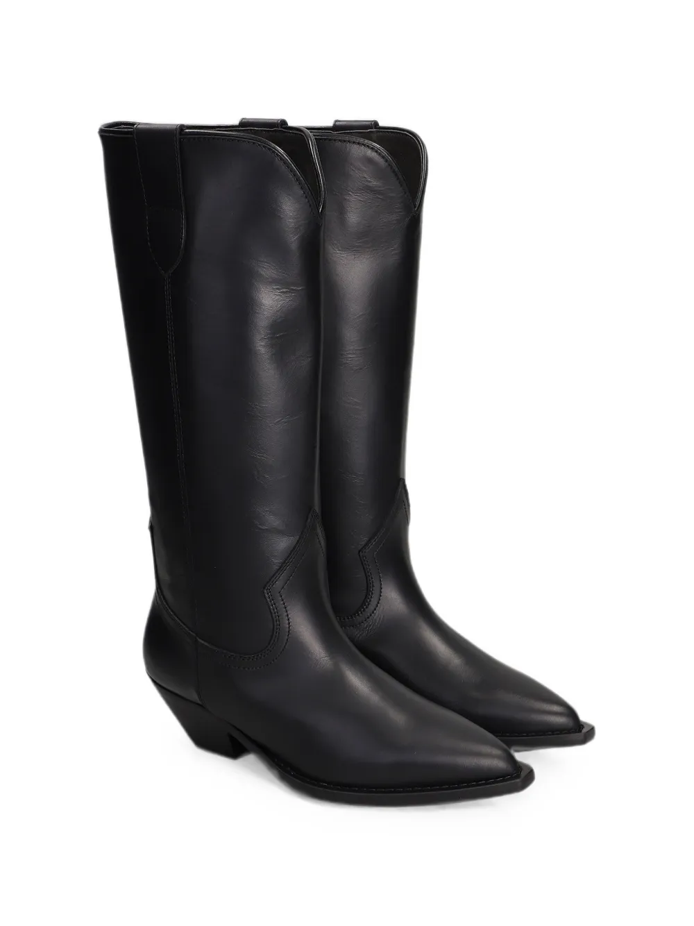 Via Roma 15 Western-style leather cowboy boots Zwart