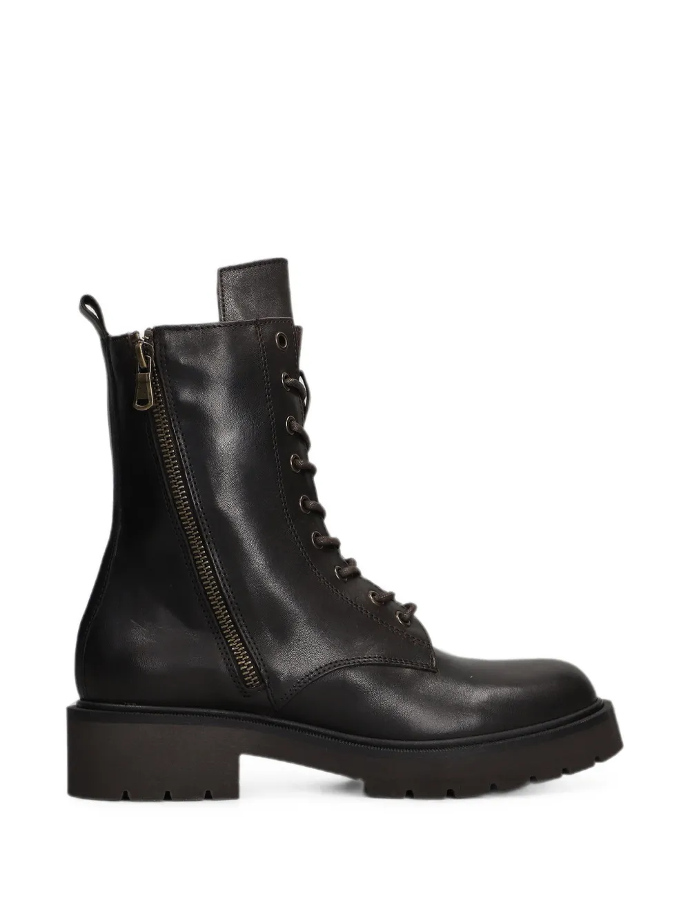Julie Dee lace-up side-zip boots Bruin