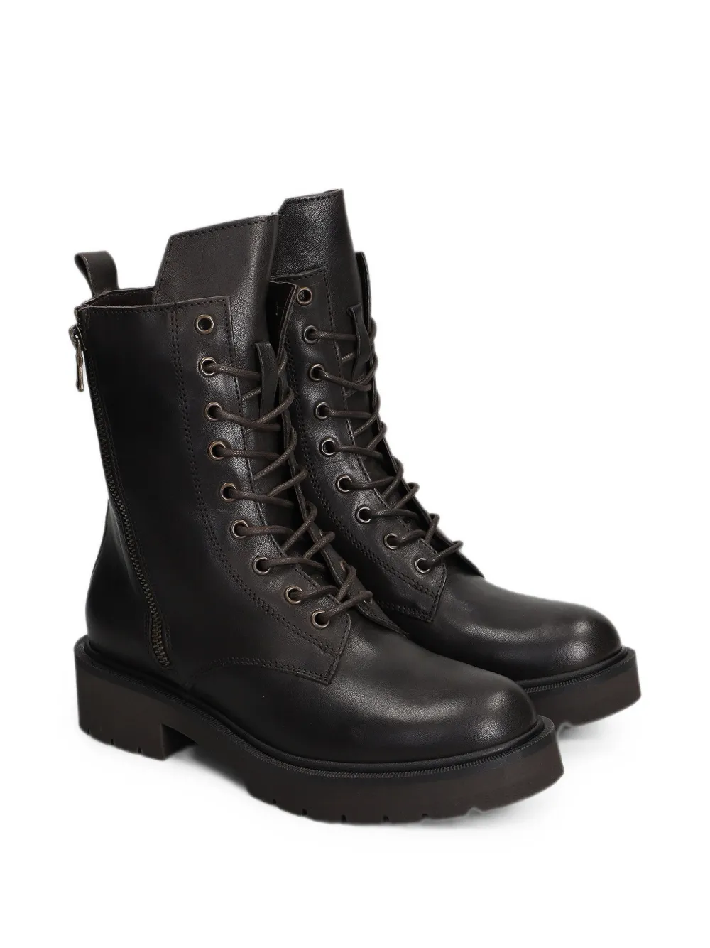 Julie Dee lace-up side-zip boots Bruin