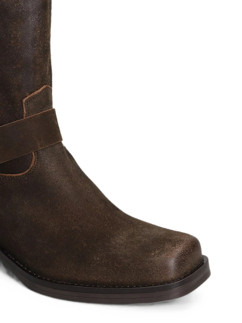 Julie Dee buckled harness biker boots Bruin