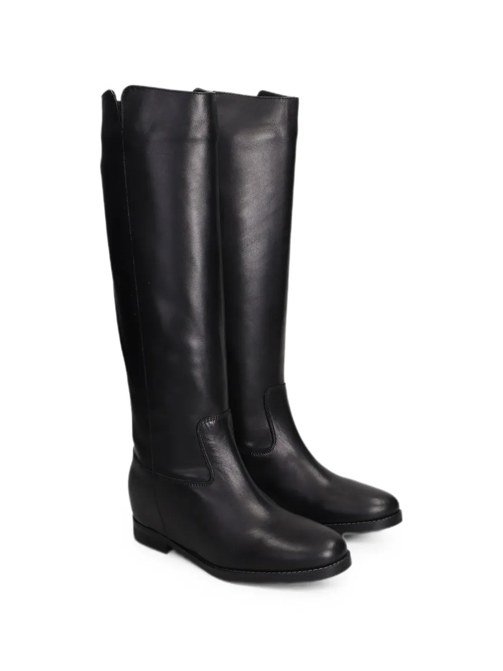 Julie Dee round-toe knee-high boots Zwart