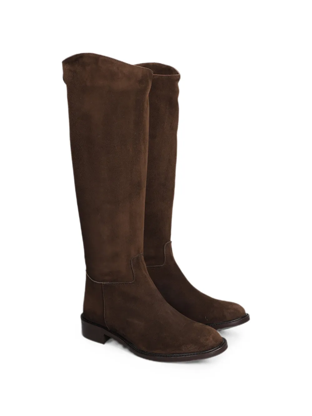 Julie Dee rear-zip knee-high boots Bruin