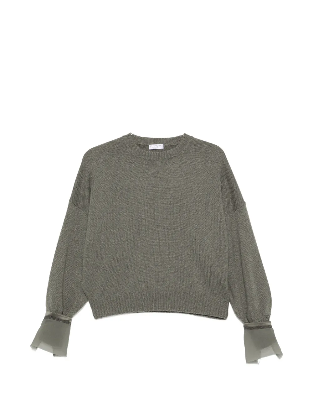 Brunello Cucinelli monili-embellished sweater - Grau