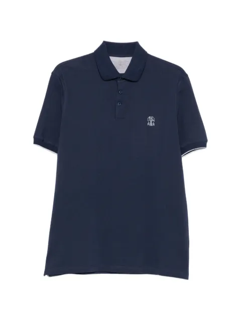 Brunello Cucinelli logo-embroidered polo shirt