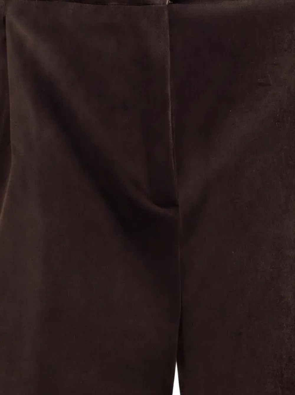 Lardini Velvet Wide-leg Trousers in Brown, view 3