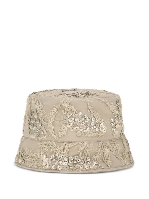Brunello Cucinelli sombrero de pescador deshilachado con lentejuelas