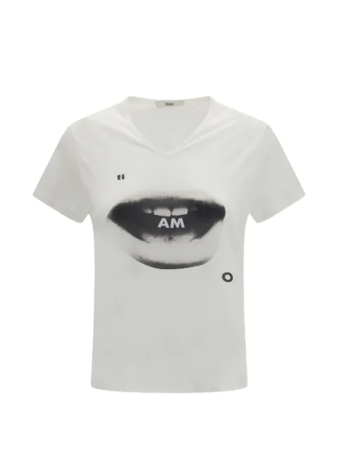 FENDI t-shirt en jersey ivoire à imprimé Ti Amo