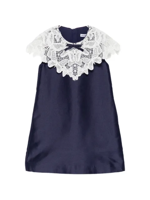 Self-Portrait Kids lace-collar bow-detail dress