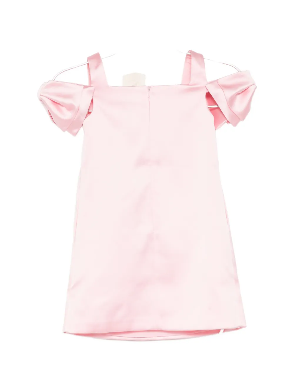 Self-Portrait Kids Jurk met satijnen afwerking en pofmouwen Roze