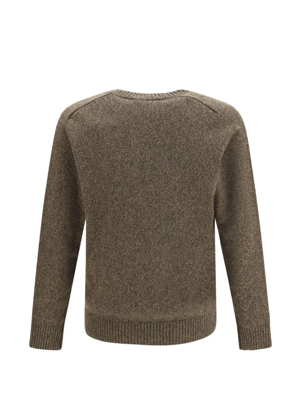 BROOKSFIELD Trui met ronde hals en geribbelde afwerking Bruin