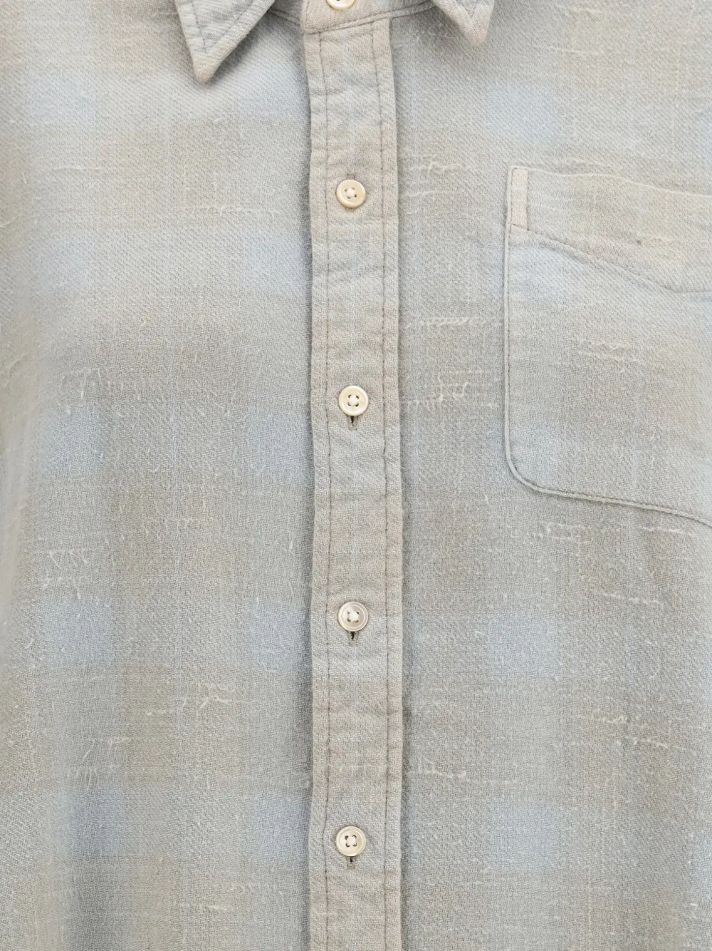 R13 Geruite blouse met franje afwerking Beige