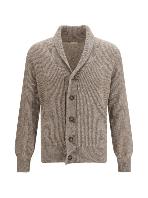 BROOKSFIELD shawl-collar ribbed-knit cardigan