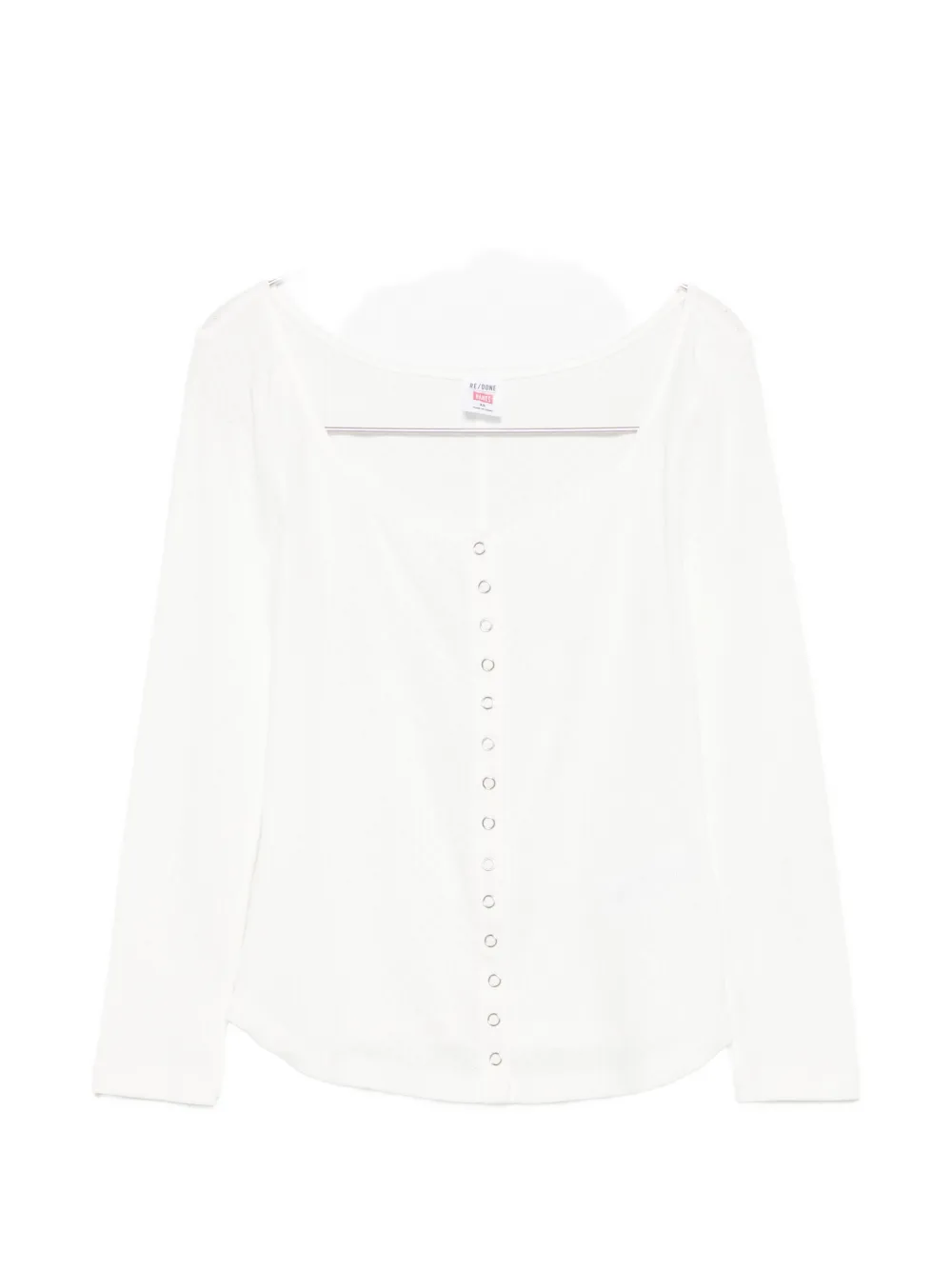 RE/DONE Olivia press-stud top - Weiß