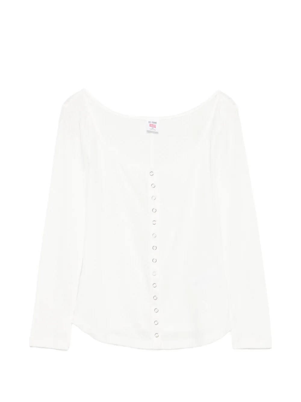 RE/DONE Olivia press-stud top - Bianco