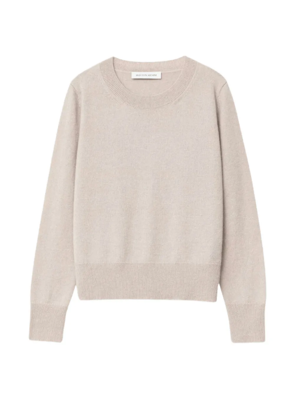 Iris Von Arnim Neris crew-neck ribbed-trim sweater - Toni neutri