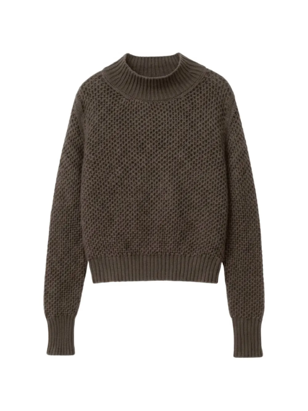 Iris Von Arnim waffle-knit mock-neck sweater Bruin