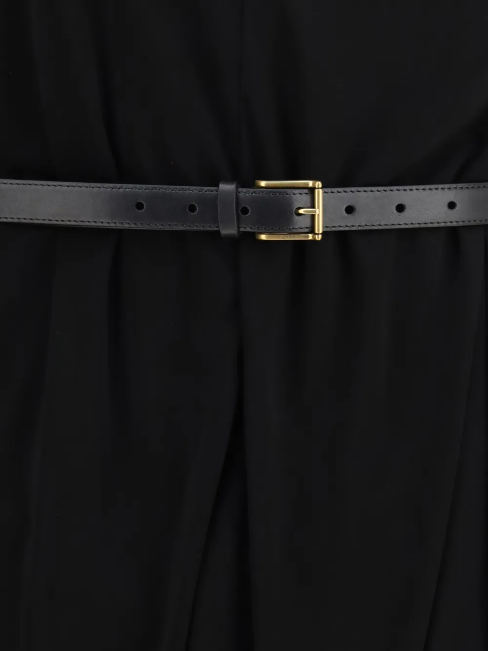 LOEWE Gedrapeerde viscose jurk Zwart