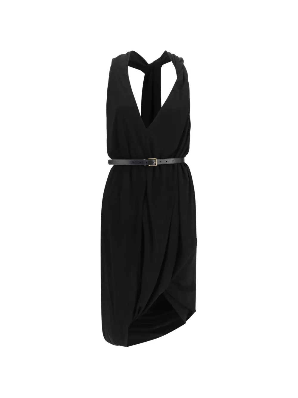 LOEWE draped dress in viscose - Nero