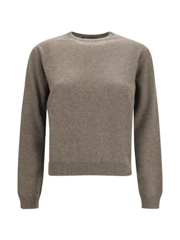 Loro Piana Classic Crewneck Sweater in Brown