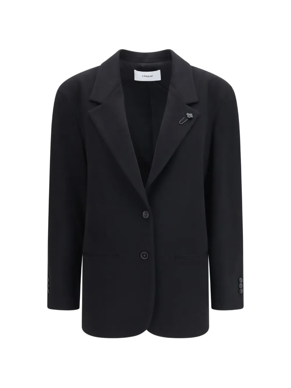 Lardini flower-detail single-breasted jacket - Schwarz